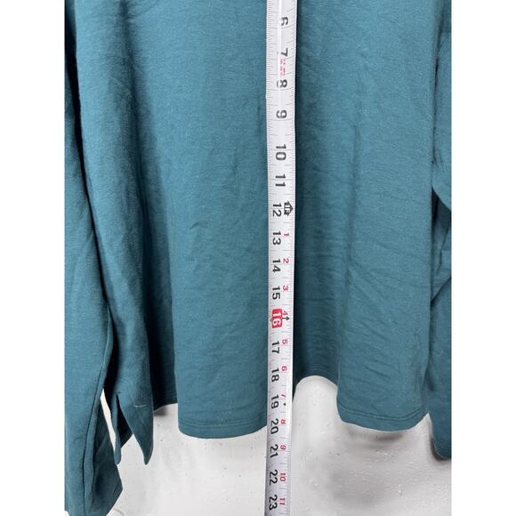 Eileen Fisher Turquois Knit Round Neck Blouse XXS Runs Large. - Picture 6 of 6